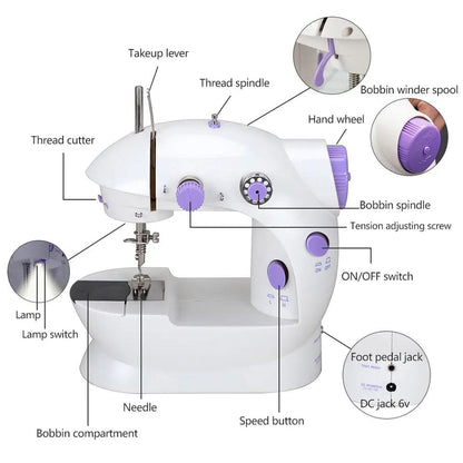 Mini Sewing Machine Electric Portable Desktop