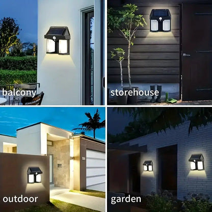 Double Head Antique Solar Sensor Wall Lamp