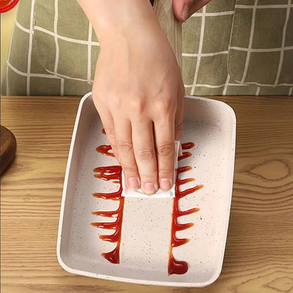 Square Ceramic Frying Pan With Wooden Handle