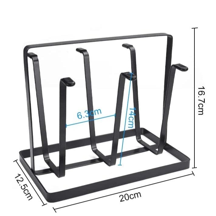 Iron Glass Stand 6 Hooks Cup Drying Rack