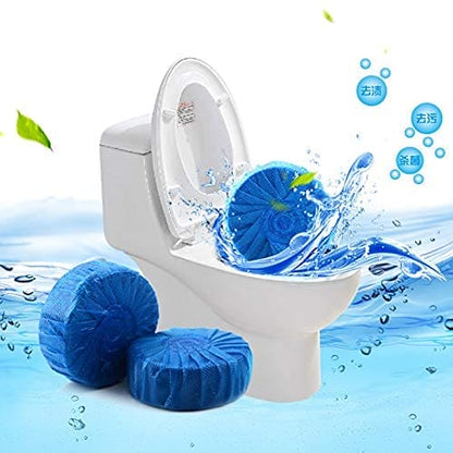 10 Pcs Blue Bubble Toilet Bowl Cleaner Tablets
