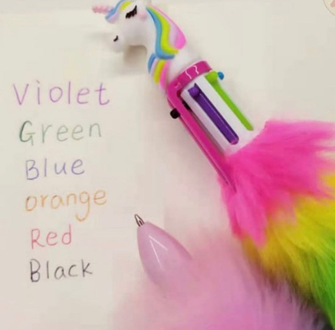 Unicorn Feather Multicolor Ballpoint Pen