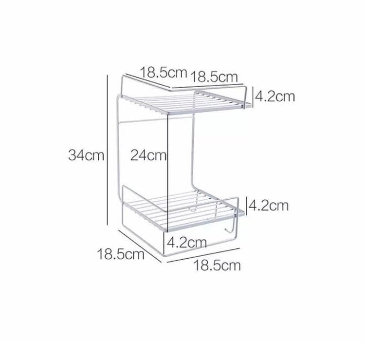 Double Layer Iron Wall Mounted Shelf