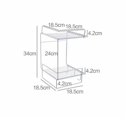 Double Layer Iron Wall Mounted Shelf