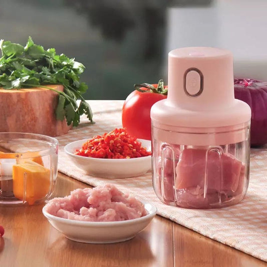 Mini Electric Chopper USB Rechargeable Vegetable Cutter
