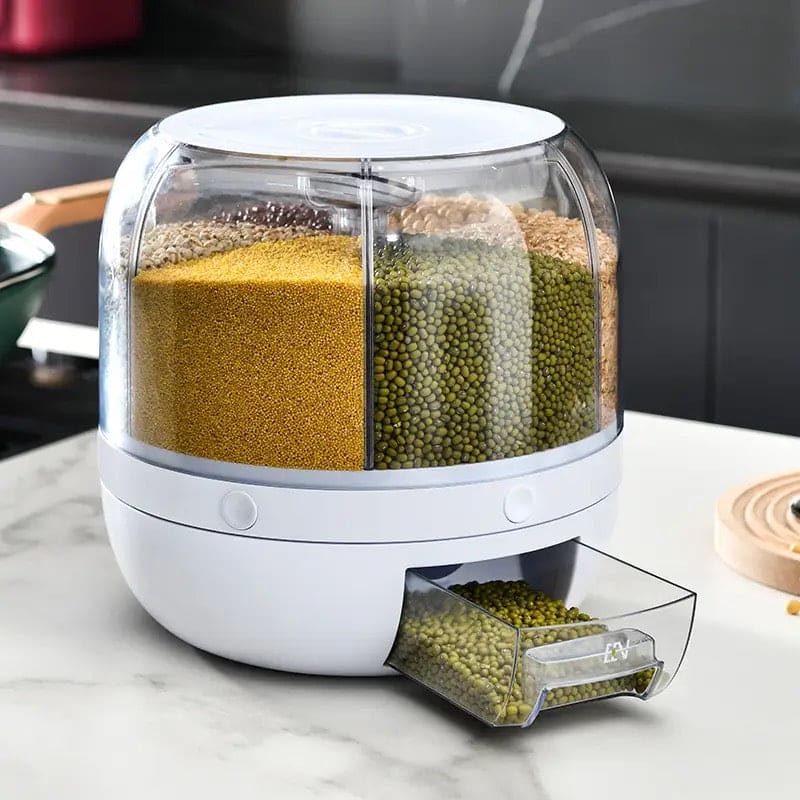 360° Rotating 6 Grid Cereal Dispenser