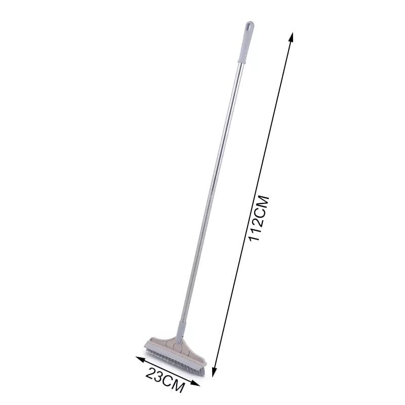 2 In 1 Floor Scrub Brush With Wiper