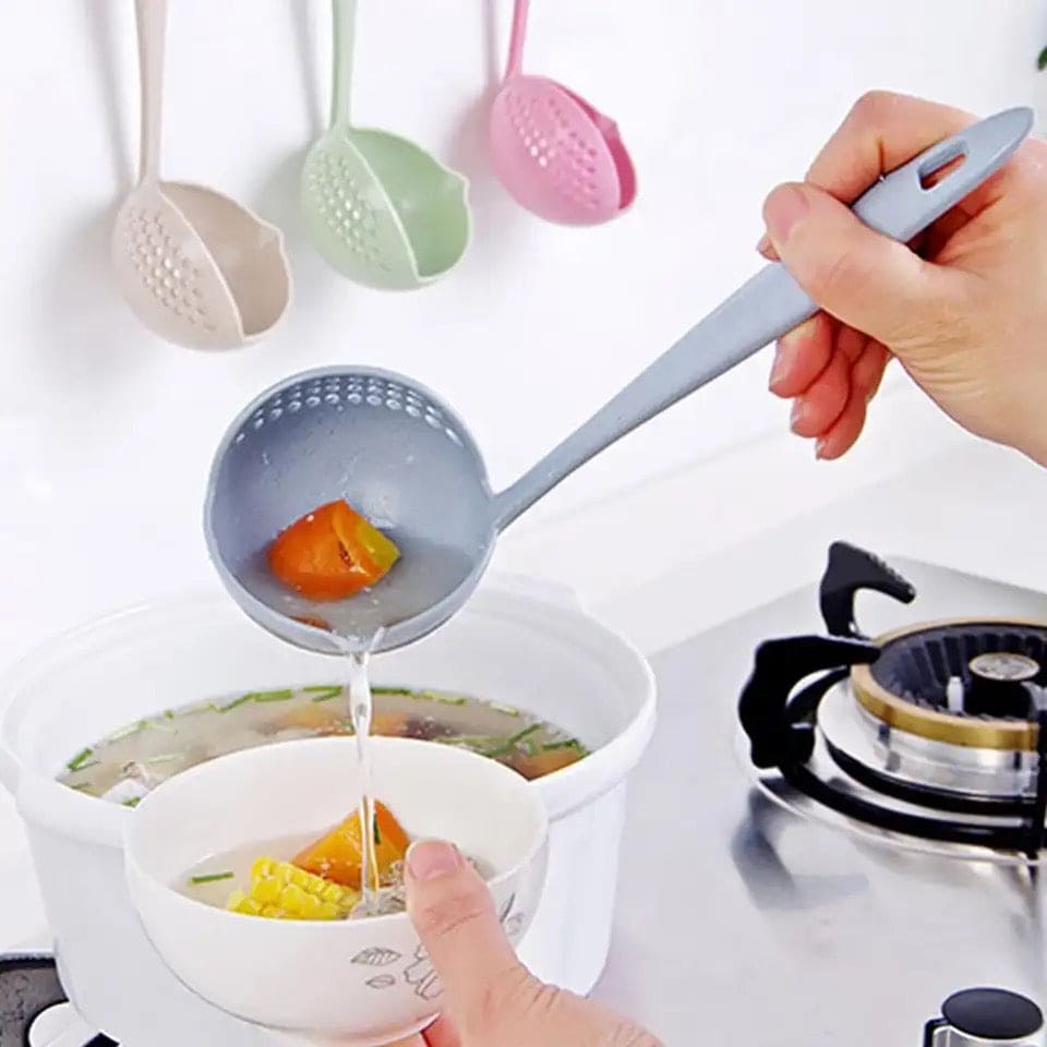 2 In 1 Soup Spoon Ladle With Strainer