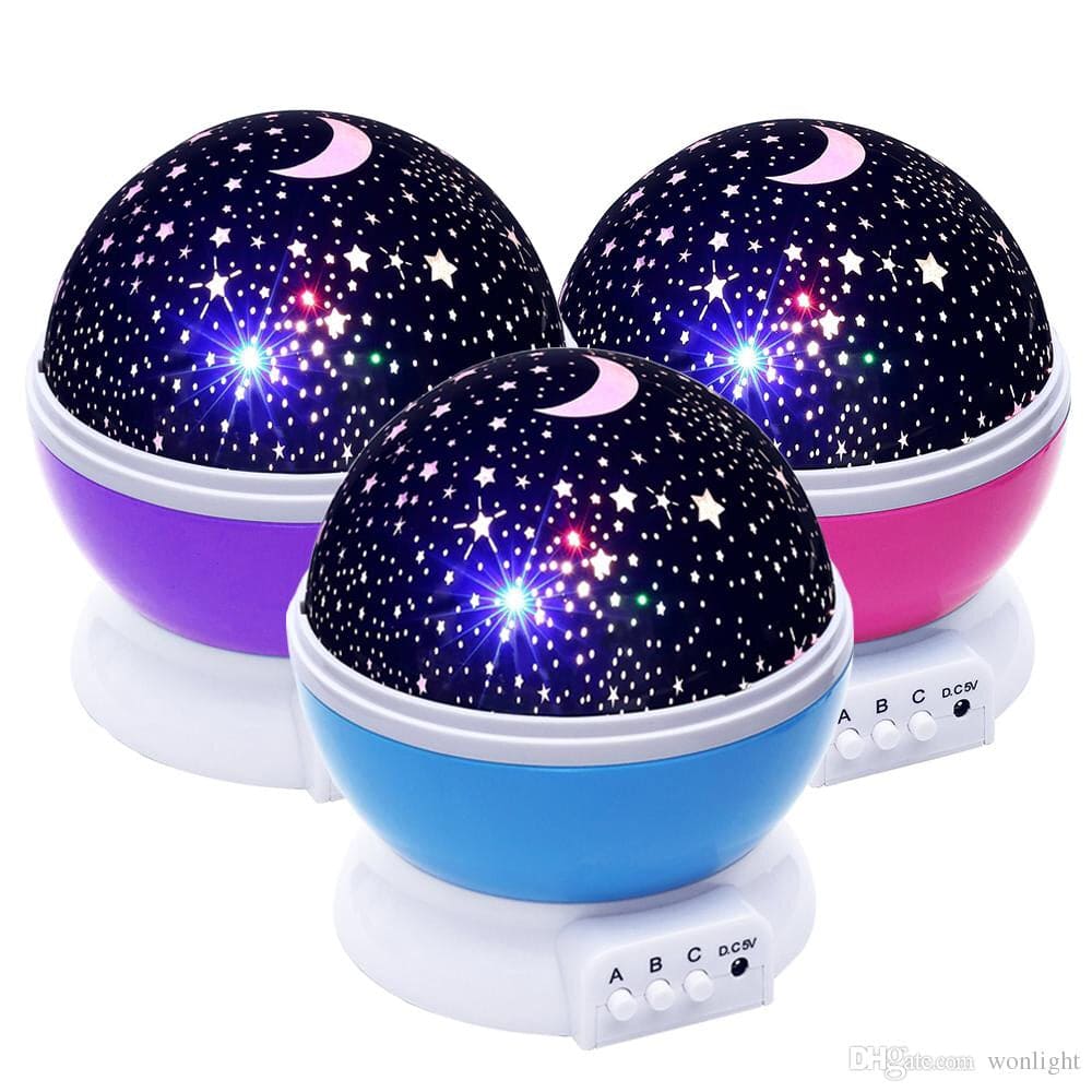 3D Night Light Projector Rotating Star Lamp