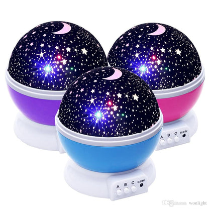 3D Night Light Projector Rotating Star Lamp