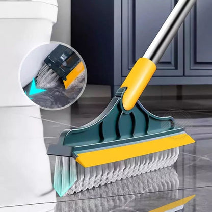 2 In 1 Floor Scrub Brush With Wiper