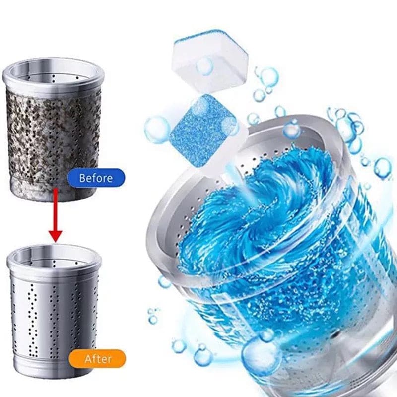 12 Pcs Washing Machine Cleaner Effervescent Tablet
