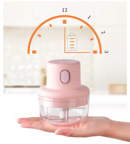 Mini Electric Chopper USB Rechargeable Vegetable Cutter