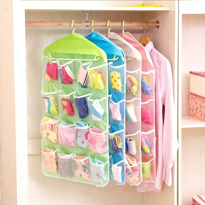 16 Pocket Hanging Socks Organizer