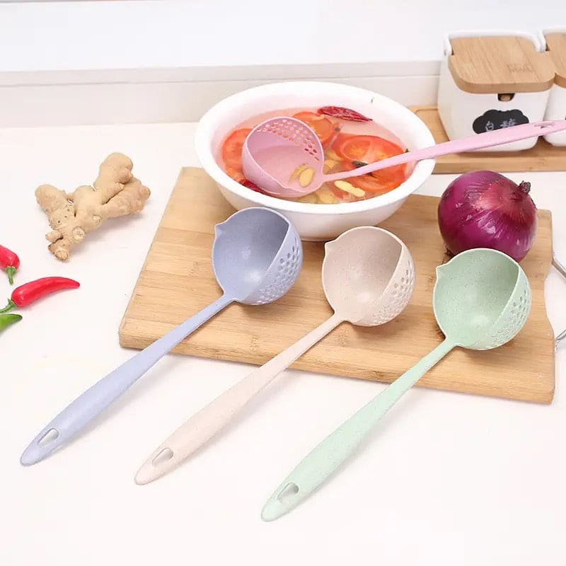 2 In 1 Soup Spoon Ladle With Strainer