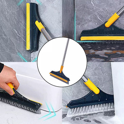 2 In 1 Floor Scrub Brush With Wiper