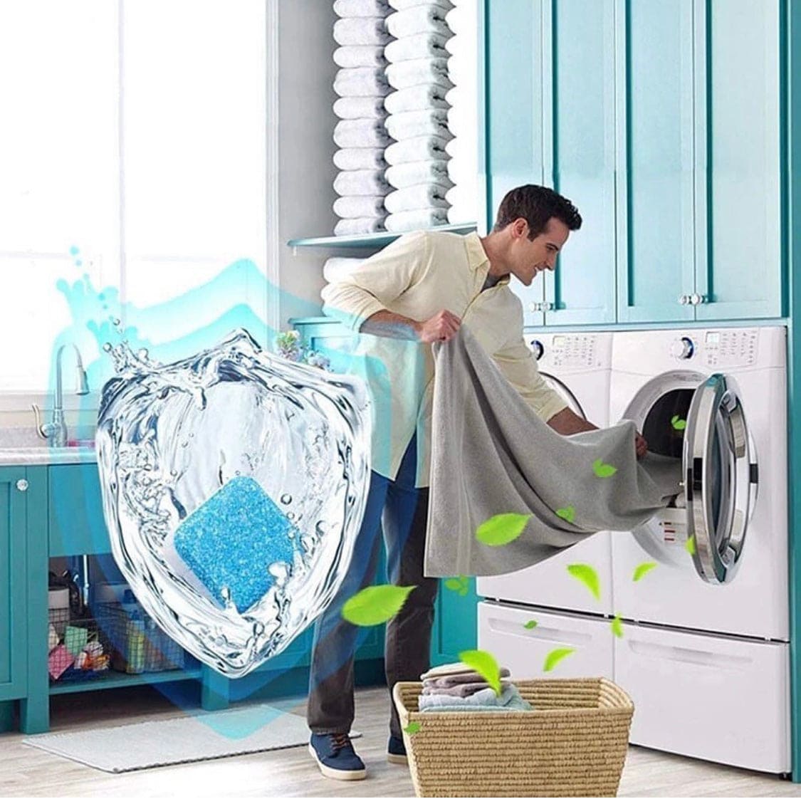 12 Pcs Washing Machine Cleaner Effervescent Tablet