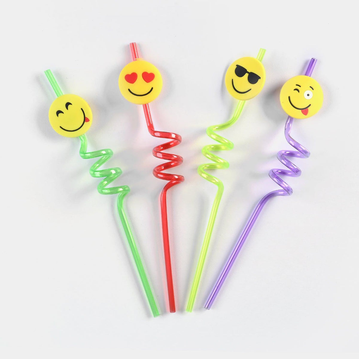 Spiral Fancy 3D Straws 4 Pcs