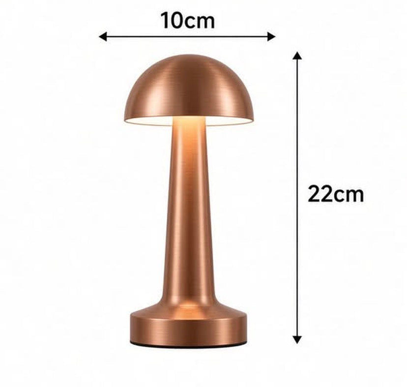 Rechargeable 3 Modes Metal Mushroom Lamp