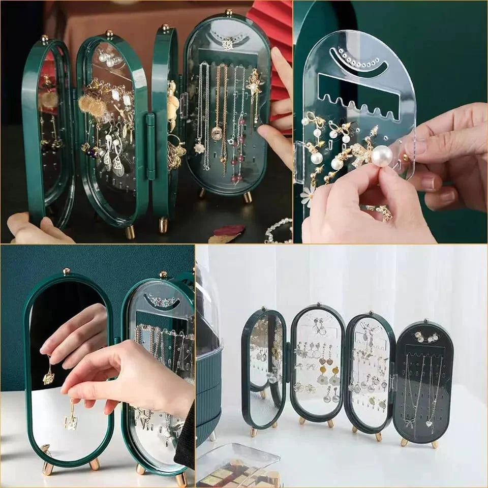 Foldable Jewelry Storage Box Organizer