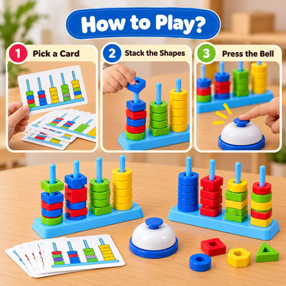 Color and Shape Stack Matching Interactive Mind Game Multiplayer