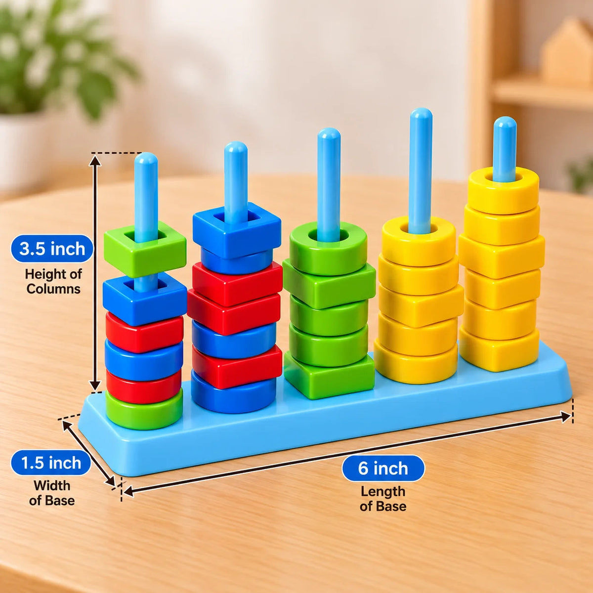 Color and Shape Stack Matching Interactive Mind Game Multiplayer
