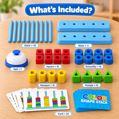 Color and Shape Stack Matching Interactive Mind Game Multiplayer