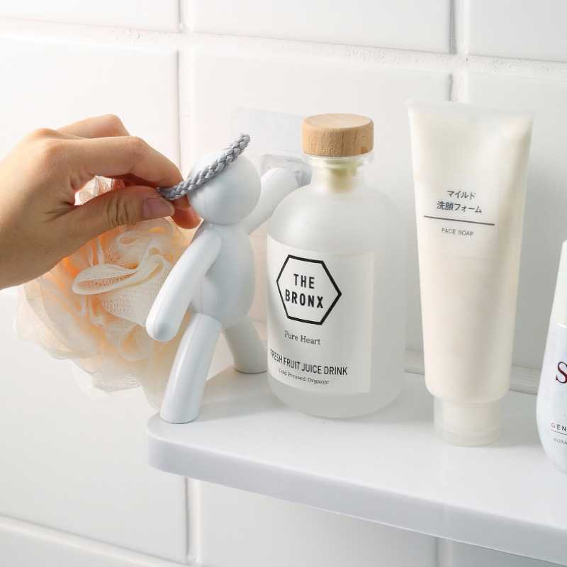 Creative White Plastic Bathroom Storage Shelf