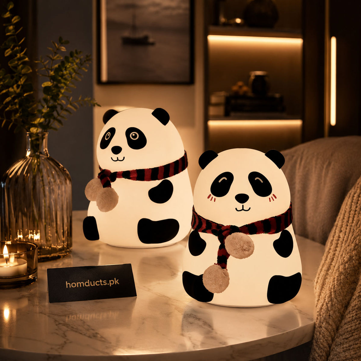 Panda Silicone LED Night Light With Scarf