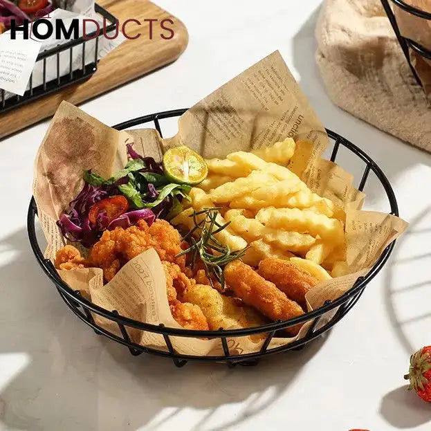 Iron Snack Bucket With Handle