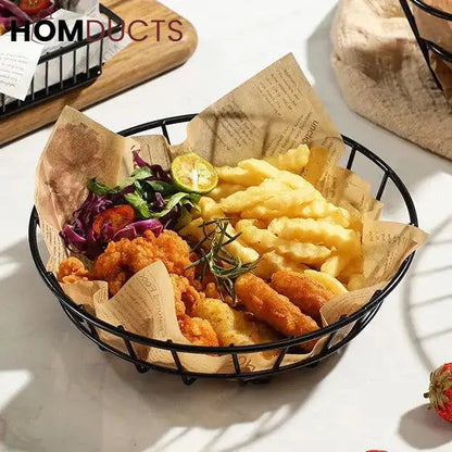Iron Snack Bucket With Handle