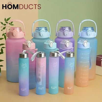 Motivational Water Bottle Set 3-Piece