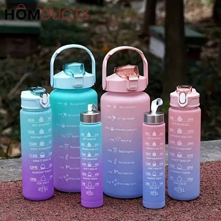 Motivational Water Bottle Set 3-Piece