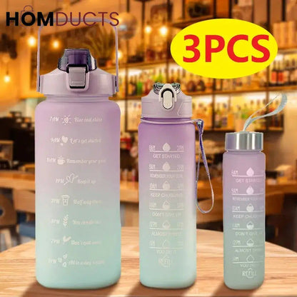 Motivational Water Bottle Set 3-Piece