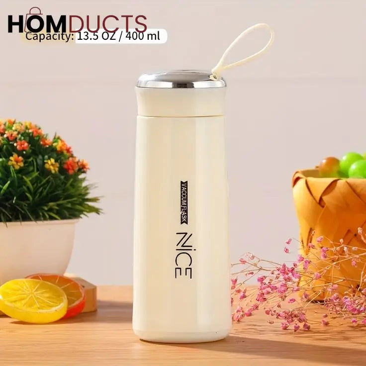 Portable Double-Layer Glass Water Cup 400ml