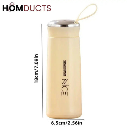 Portable Double-Layer Glass Water Cup 400ml