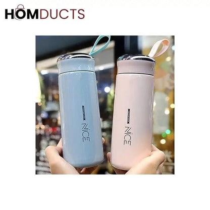 Portable Double-Layer Glass Water Cup 400ml