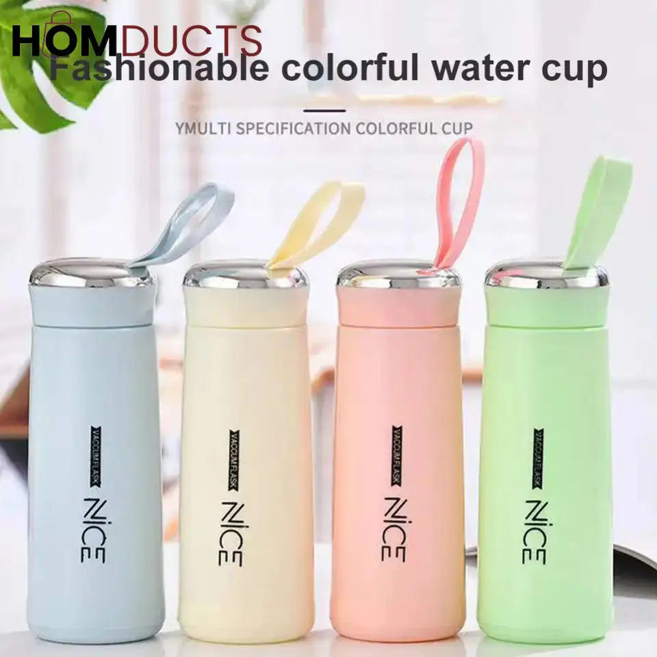 Portable Double-Layer Glass Water Cup 400ml