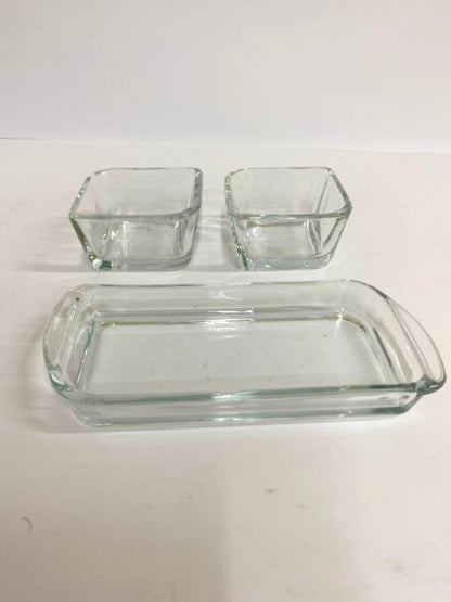 3+1 Mini Glass Sauce Bowl Set With Tray