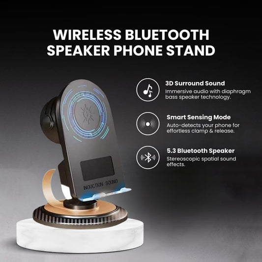 Induction Bracket Speaker Wireless BT Phone Holder