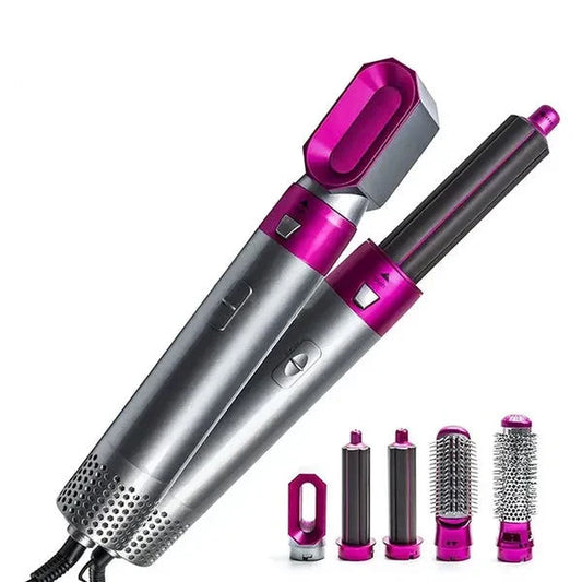 5-in-1 Hot Air Brush Hair Styler with 5 Heads