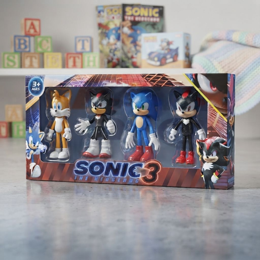 Sonic the Hedgehog 3 Action Figure Set 4.5 Inch