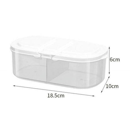 4 Piece Plastic Spice Container Set With 2 Way Lids