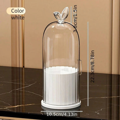 360° Rotating Dust-Proof Makeup Organizer With Transparent Lid