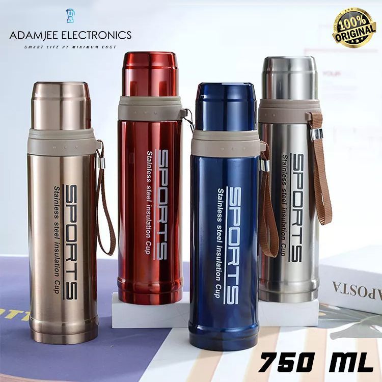 Sports Vacuum Flask 750ml Stainless Steel Water Bottle