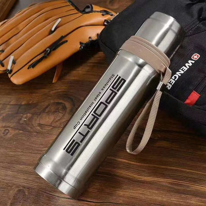 Sports Vacuum Flask 750ml Stainless Steel Water Bottle