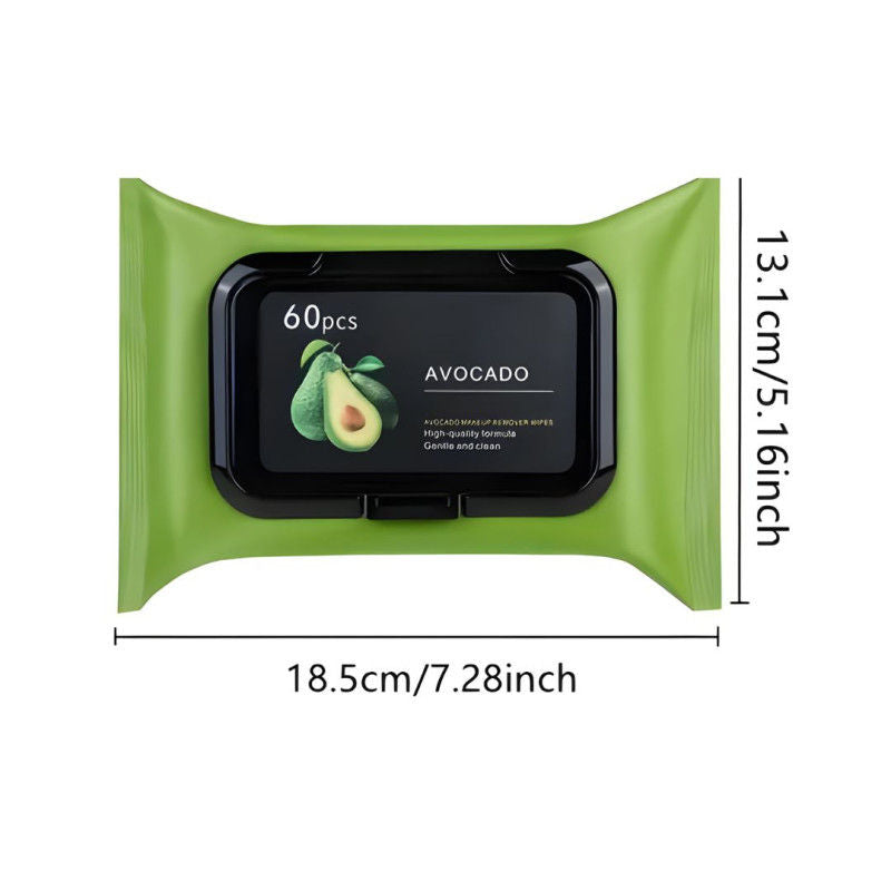 Avocado Cleansing Makeup Remover Facial Wipes 80 Pack