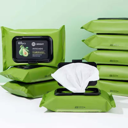 Avocado Cleansing Makeup Remover Facial Wipes 80 Pack