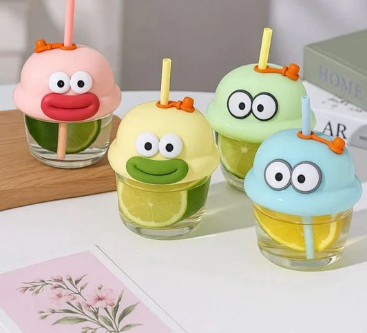 Mini Sipper Funny Face Mug 210ml Cute Drinking Cup