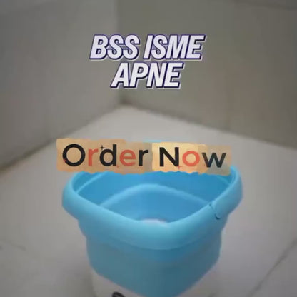 Portable Mini Folding Washing Machine with Dehydration Basket